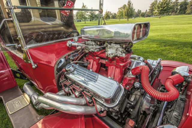 1923 red Ford C-Cab