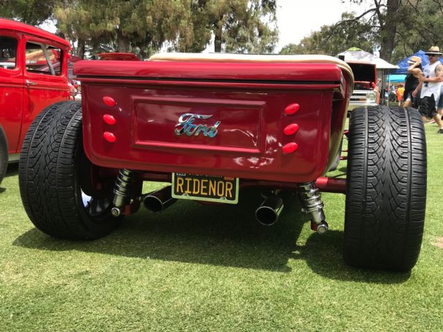 1923 Burgundy Ford Rat rod, hot rod, street rod, show car Convertible