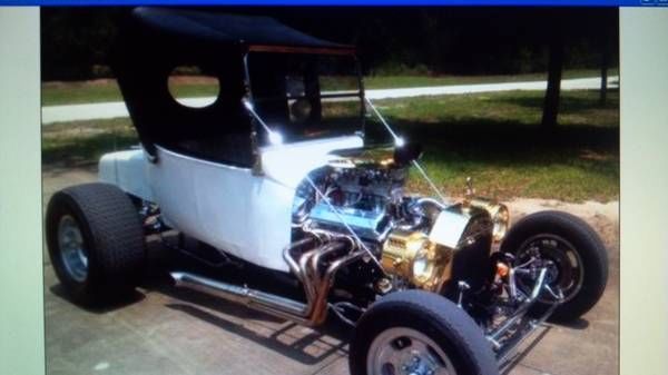 1923 White Ford Model T Convertible