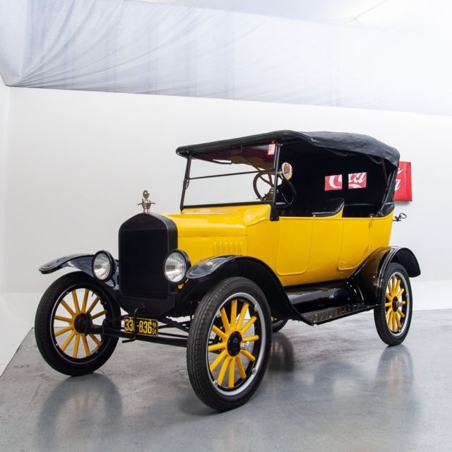 1924 Yellow over black Ford Model T Convertible