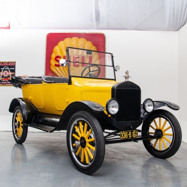 1924 Yellow over black Ford Model T Convertible