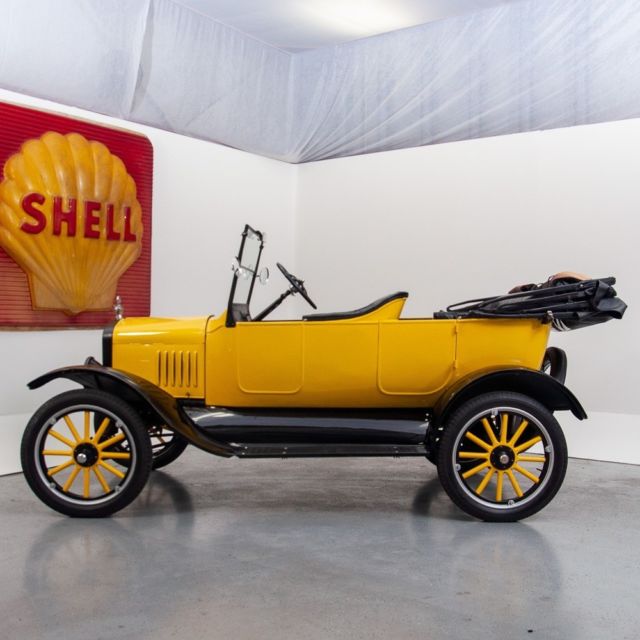 1924 Yellow over black Ford Model T Convertible
