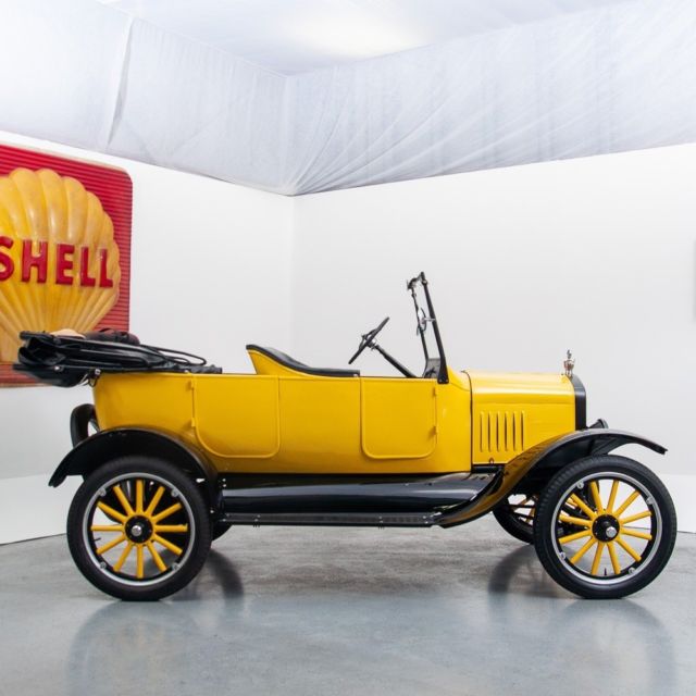 1924 Yellow over black Ford Model T Convertible