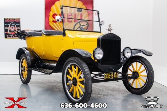 1924 Yellow over black Ford Model T Convertible