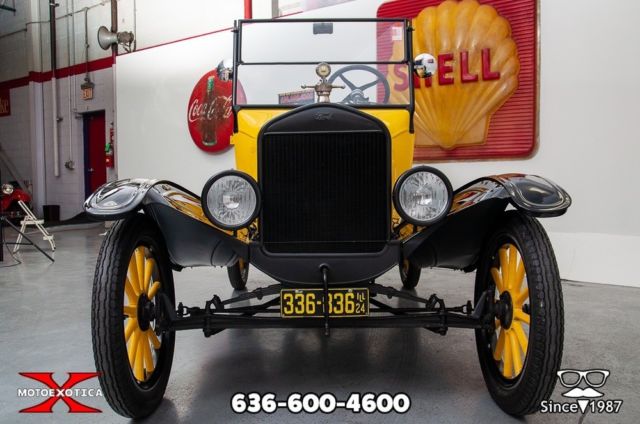 1924 Yellow over black Ford Model T Convertible