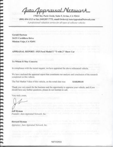 1925 Yellow Ford Model T