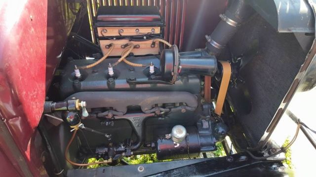 1926 maroon Ford Model T Coupe
