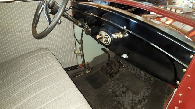 1926 maroon Ford Model T Coupe