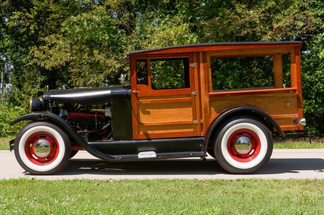 1927 Black Ford Custom Hotrod Woody Wagon Wagon