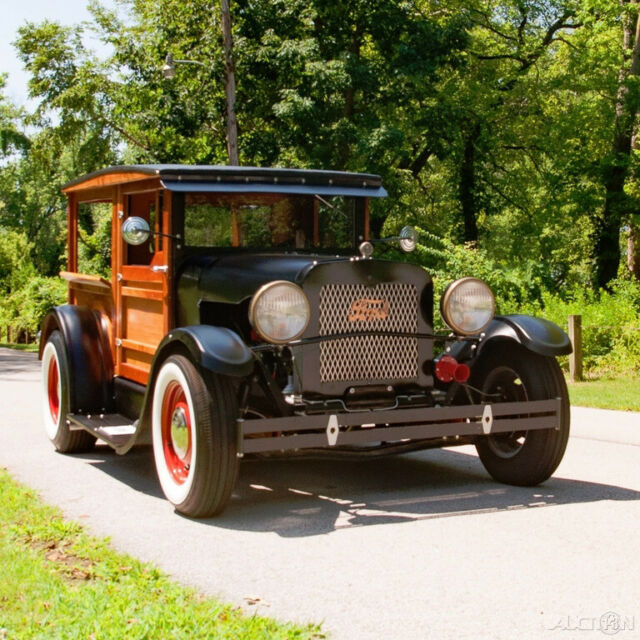 1927 Black Ford Custom Hotrod Woody Wagon Wagon