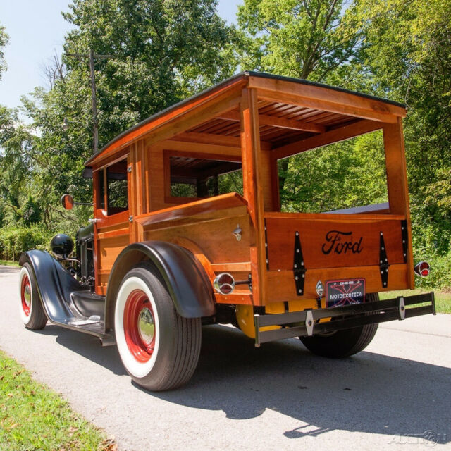1927 Black Ford Custom Hotrod Woody Wagon Wagon