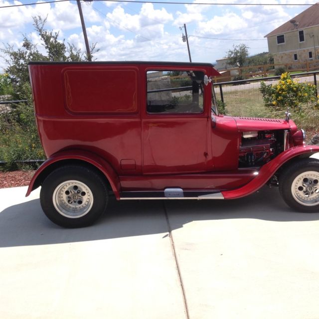 1927 Red Ford Model T Delivery Sedan