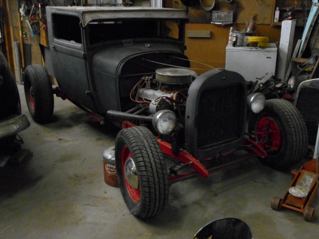 1927 Black Ford Rat Rod Truck Standard Cab Pickup