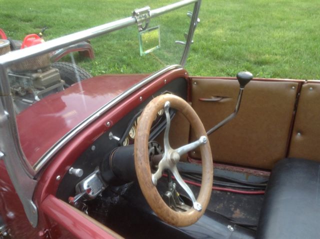 1927 Burgundy Ford Model T Convertible