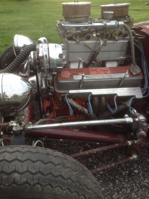 1927 Burgundy Ford Model T Convertible