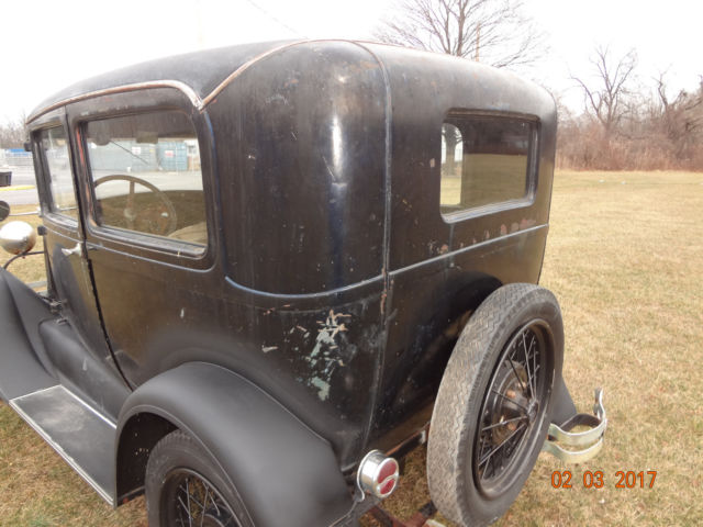 1928 Black Ford Model A Sedan