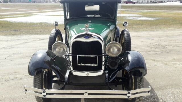 1928 Green Ford Model A Convertible