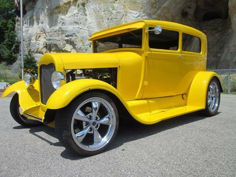 1928 Yellow Ford Model A Sedan