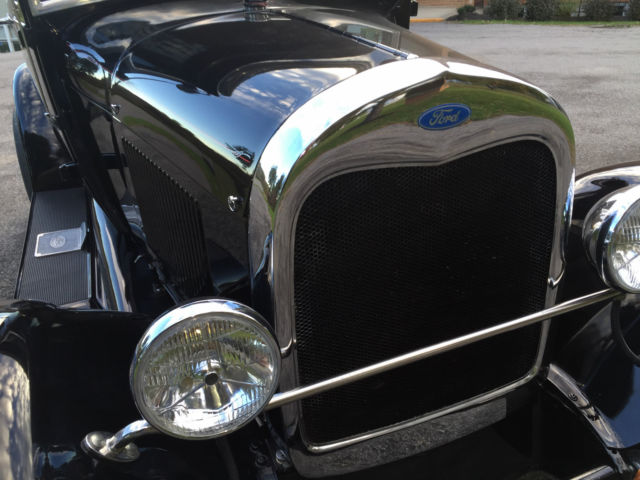 1928 Black Ford Model A Coupe