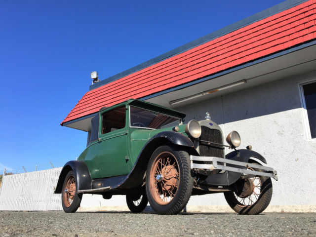 1928 Green Ford Model A Coupe