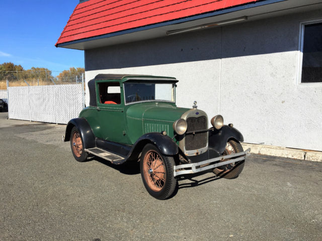 1928 Green Ford Model A Coupe