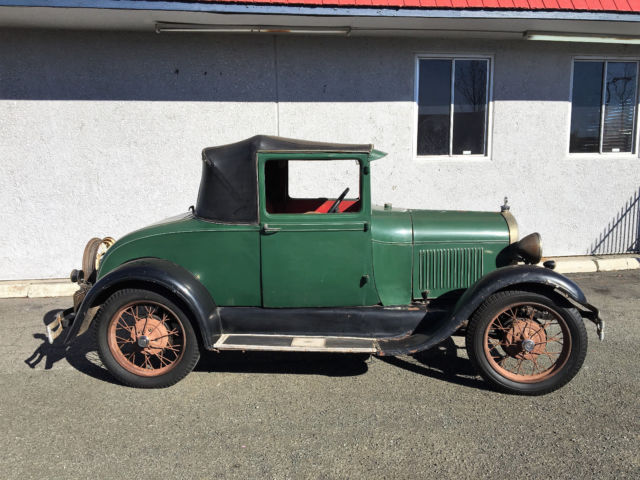 1928 Green Ford Model A Coupe