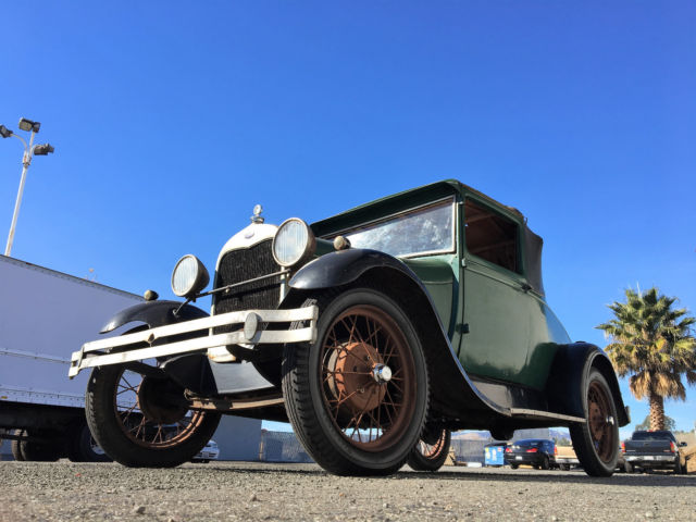1928 Green Ford Model A Coupe