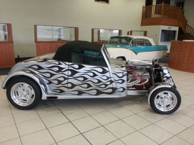 1928 Silver Ford Model A Convertible