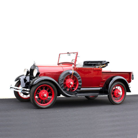 1928 Red Black Ford Model A Standard Cab Pickup