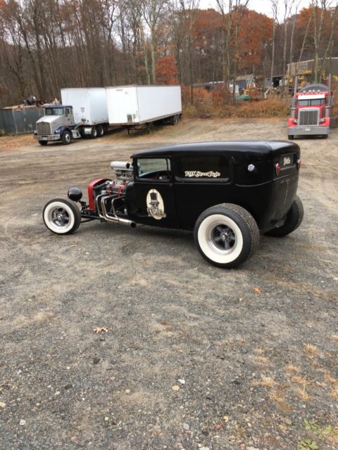 1928 Black Ford Model A Sedan