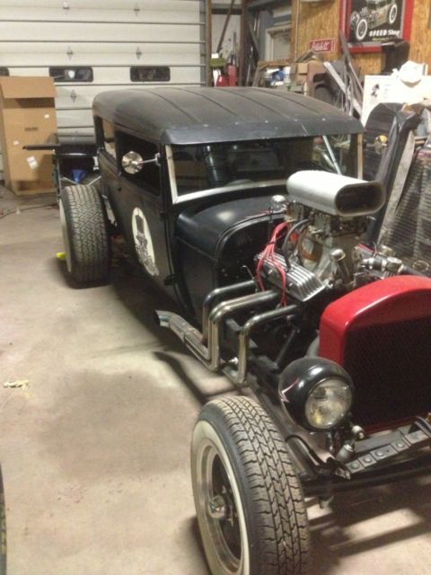 1928 Black Ford Model A Sedan