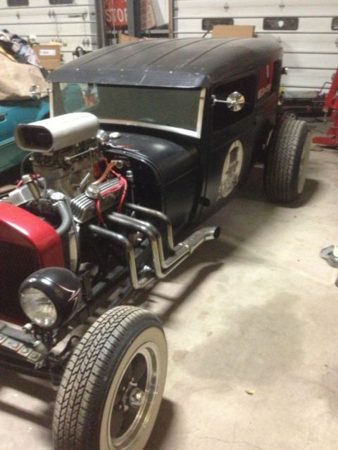 1928 Black Ford Model A Sedan