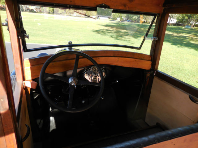 1928 Black and Walnut Ford Model A WoodyTruck