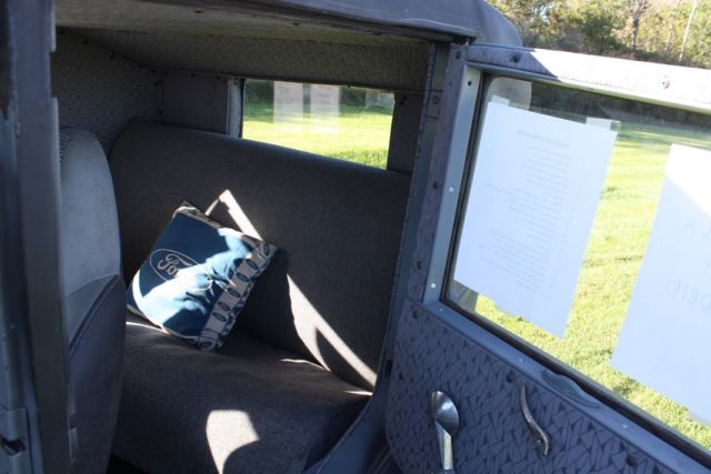 1928 Black Primer Ford Model A 4-Door Sedan