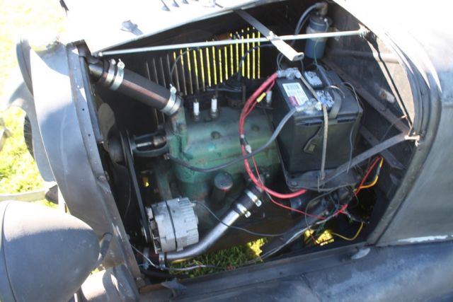 1928 Black Primer Ford Model A 4-Door Sedan