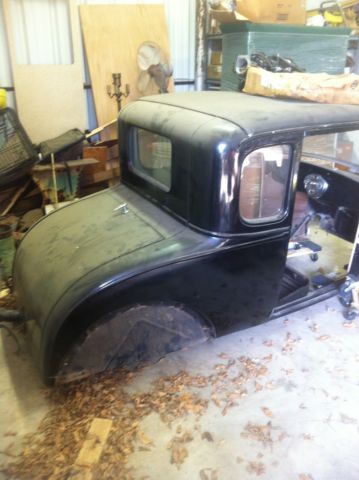 1928 black Ford Model A coupe