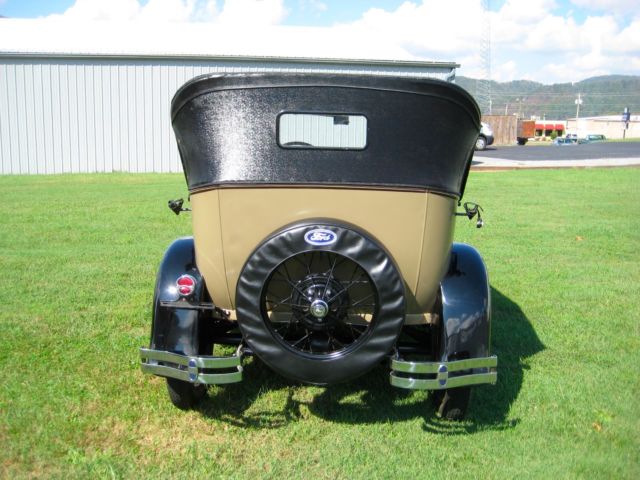 1928 Tan Ford Model A Convertible