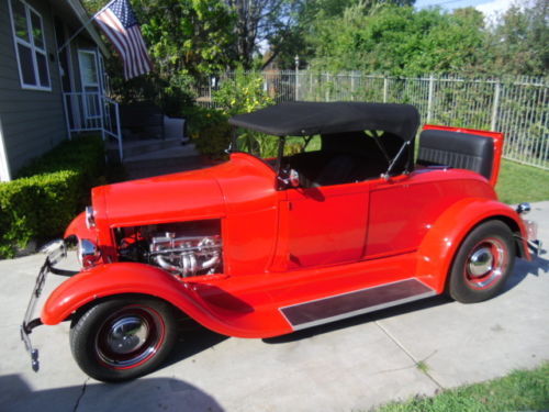 1928 Red Ford Model A Convertible