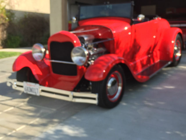 1928 Red Ford Model A Convertible