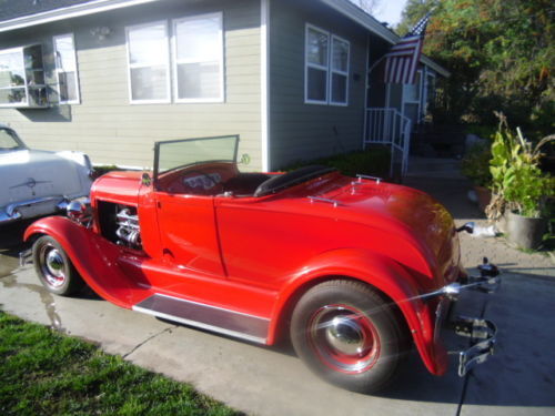 1928 Red Ford Model A Convertible