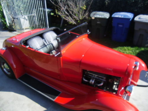 1928 Red Ford Model A Convertible