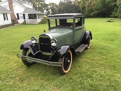 1928 Green Ford Model A Coupe