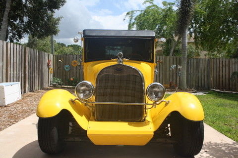 1929 Yellow Ford Model A Extended Cab Pickup