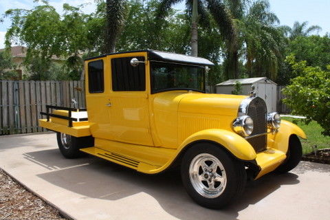1929 Yellow Ford Model A Extended Cab Pickup
