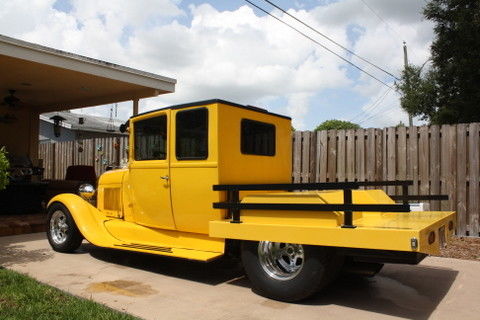 1929 Yellow Ford Model A Extended Cab Pickup