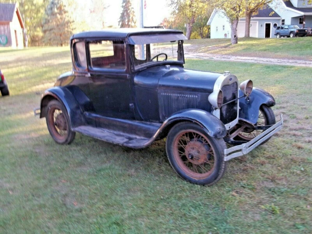 1929 Black Ford Model A Coupe