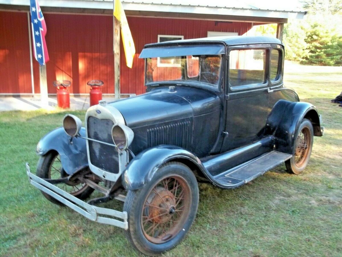 1929 Black Ford Model A Coupe