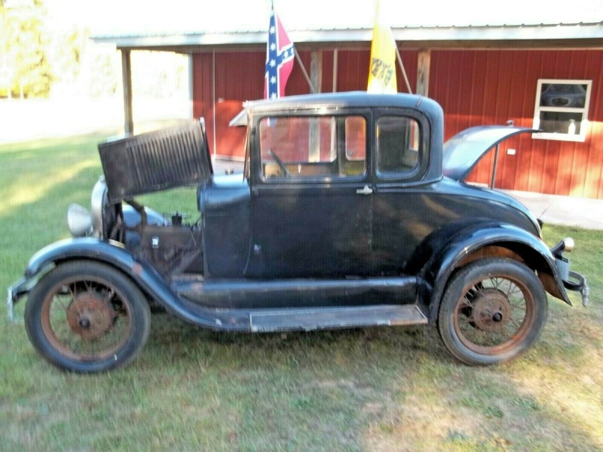 1929 Black Ford Model A Coupe