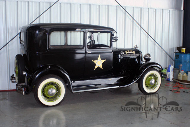 1929 Black Ford Model A Sedan
