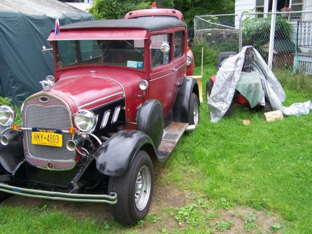1929 Red Ford Model A 2 DR.